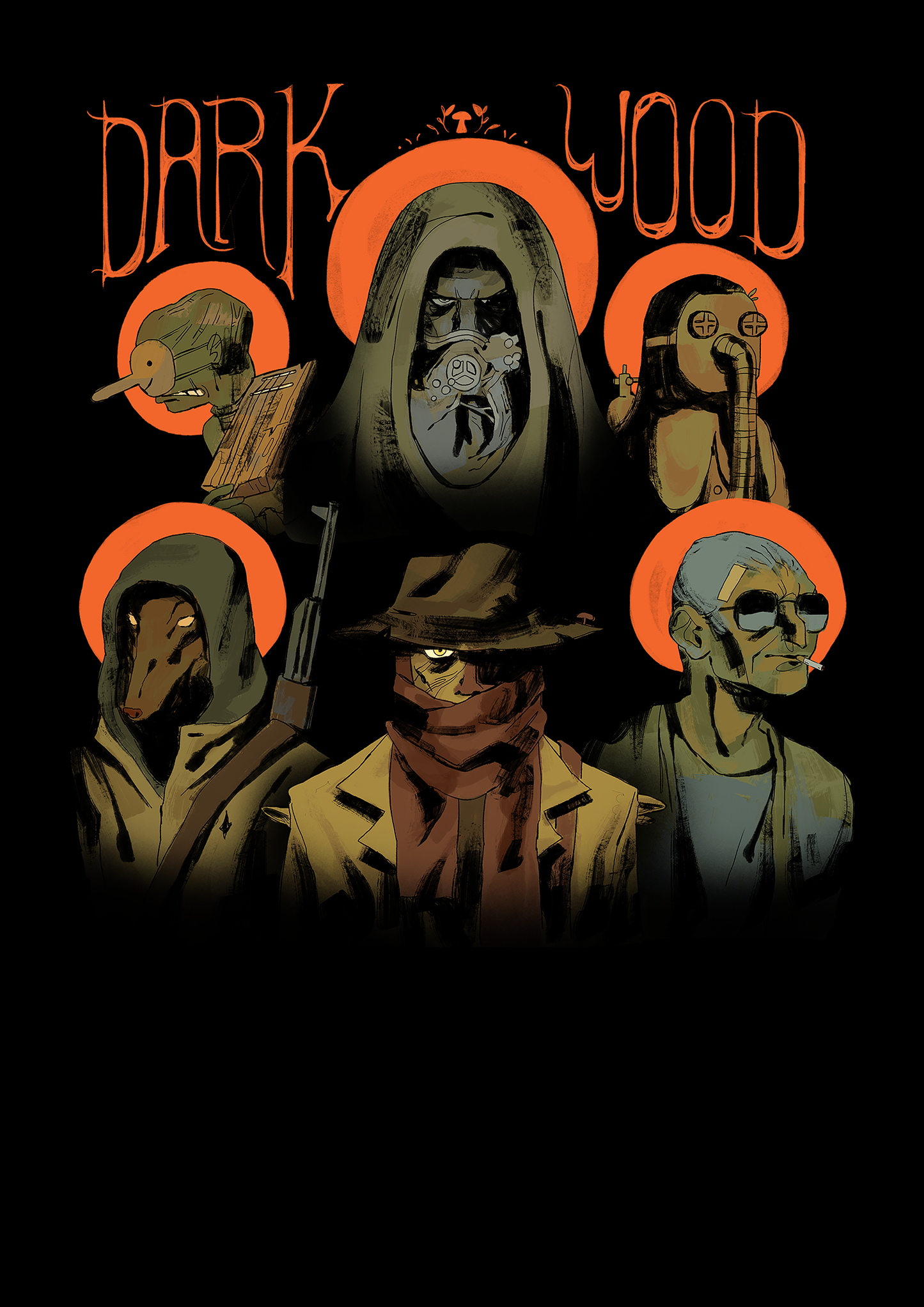 Darkwood Portraits A2 signed poster